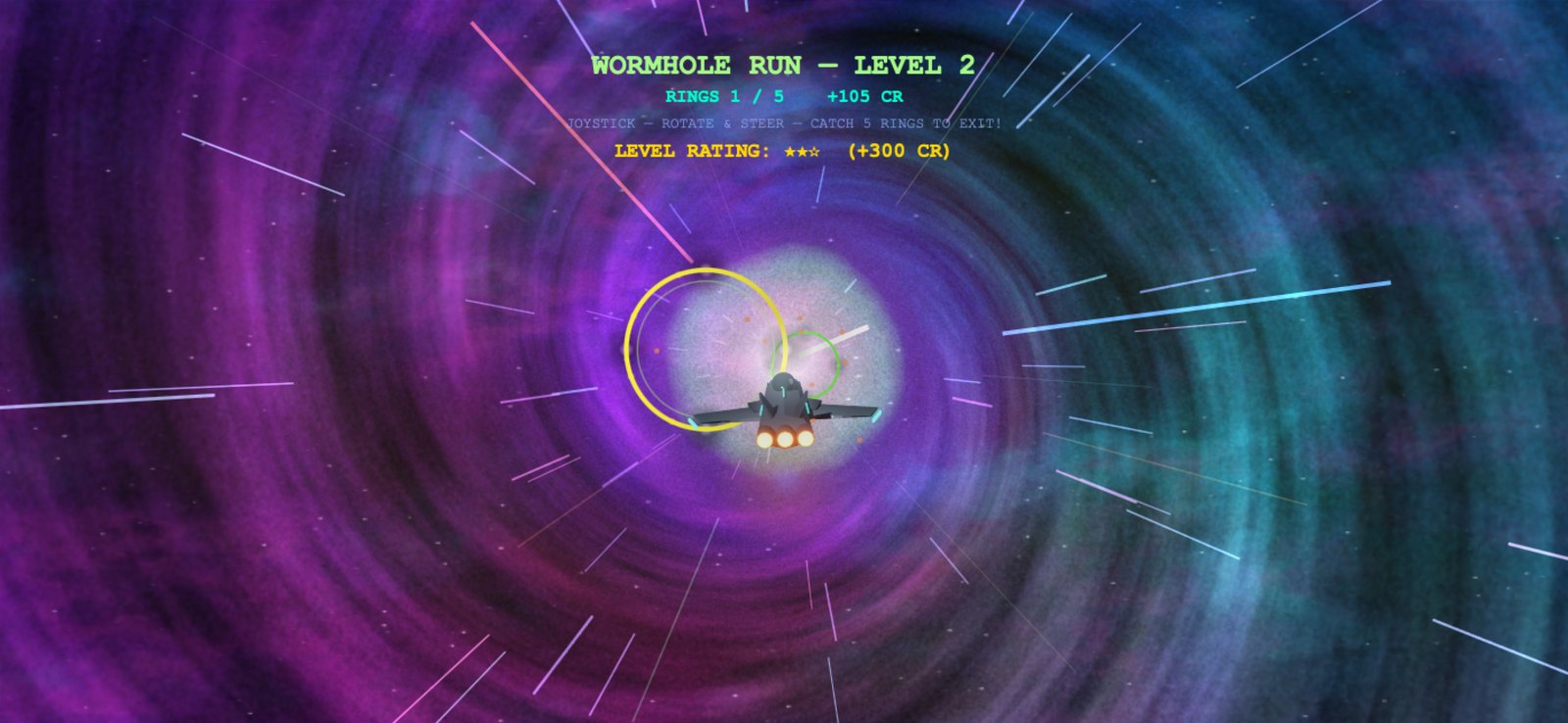The Spacial Phase wormhole run, threading drifting rings